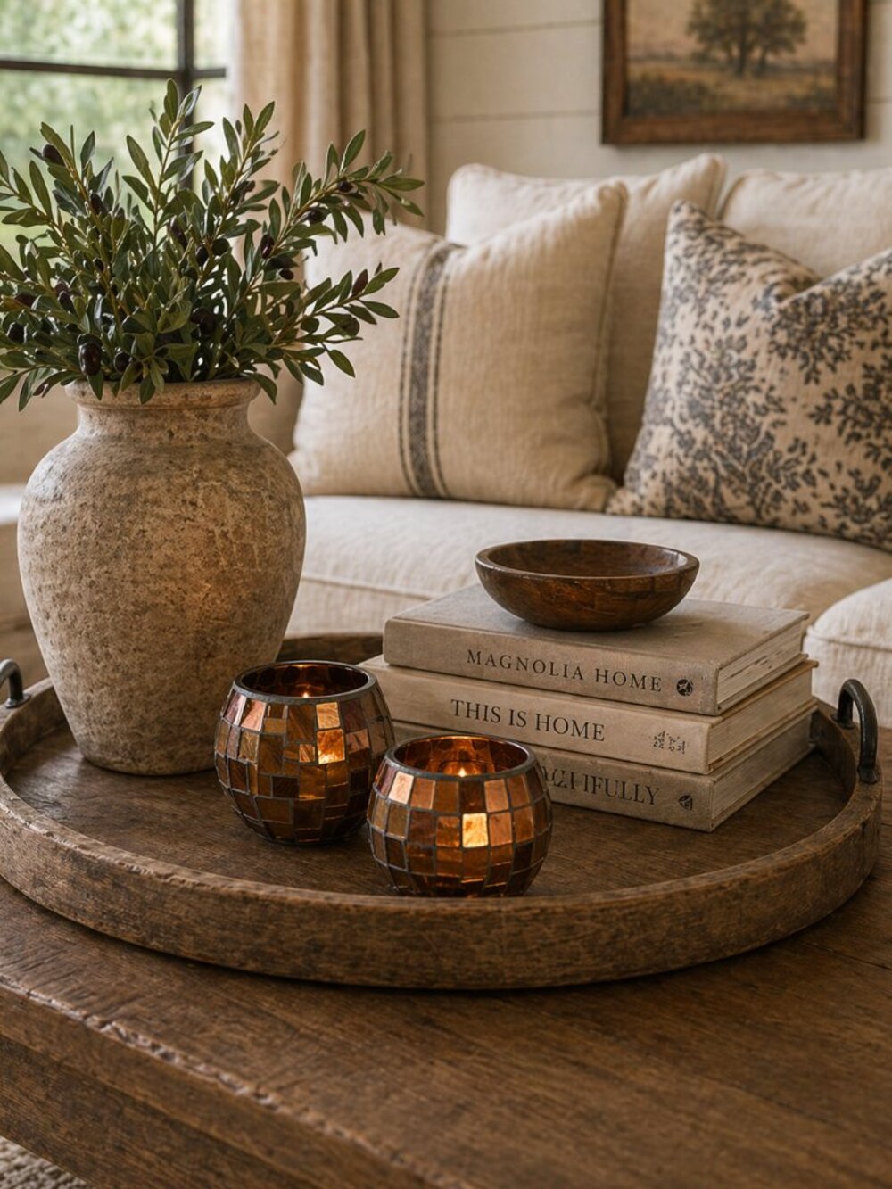 Set of 2 Glass Mosaic Candle Holders